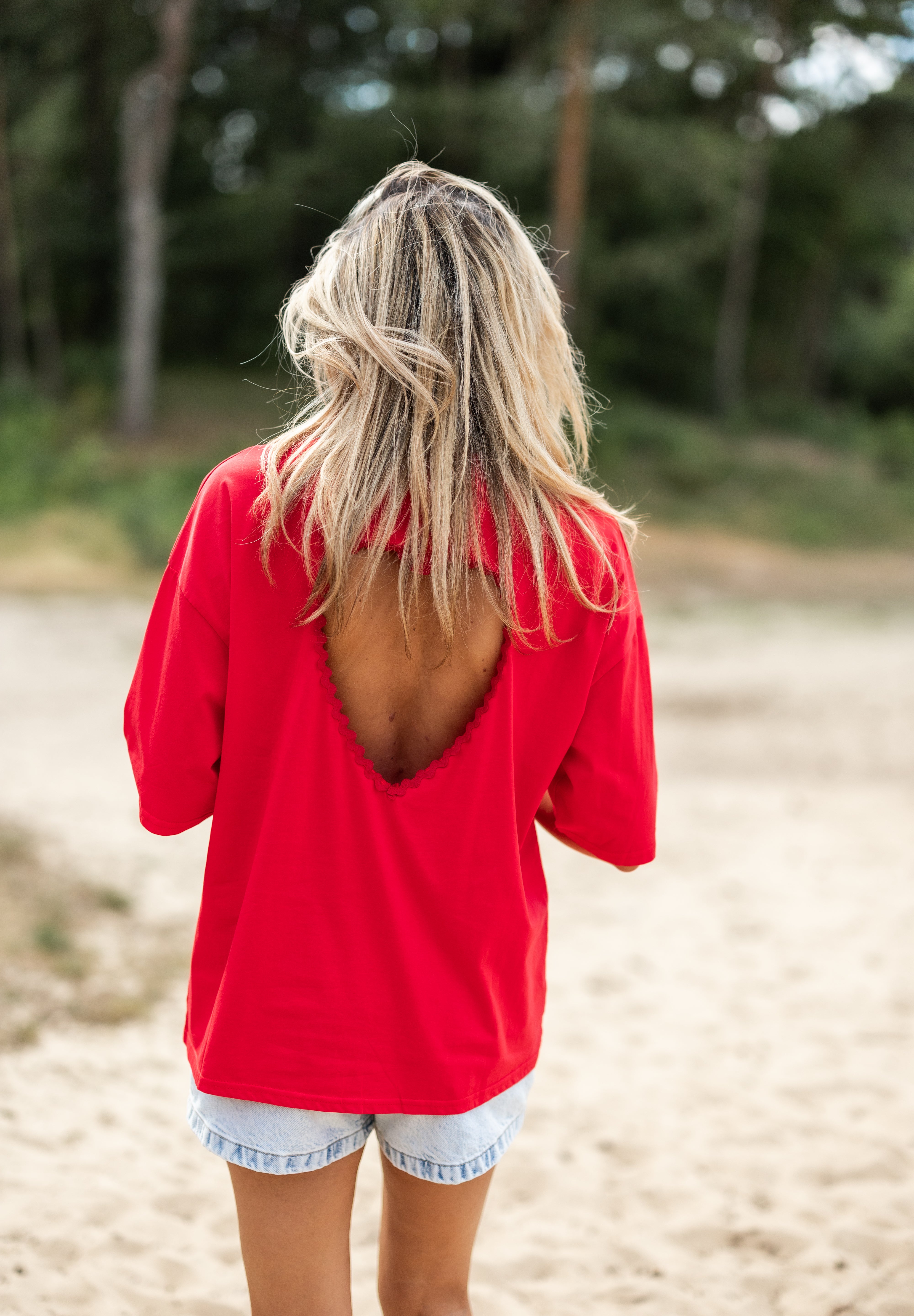 T-shirt Coralie | Rood