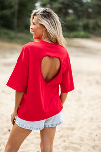 T-shirt Coralie | Rood