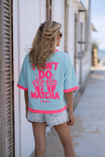 T-shirt NoMatcha | Turquoise | Studio Poespas