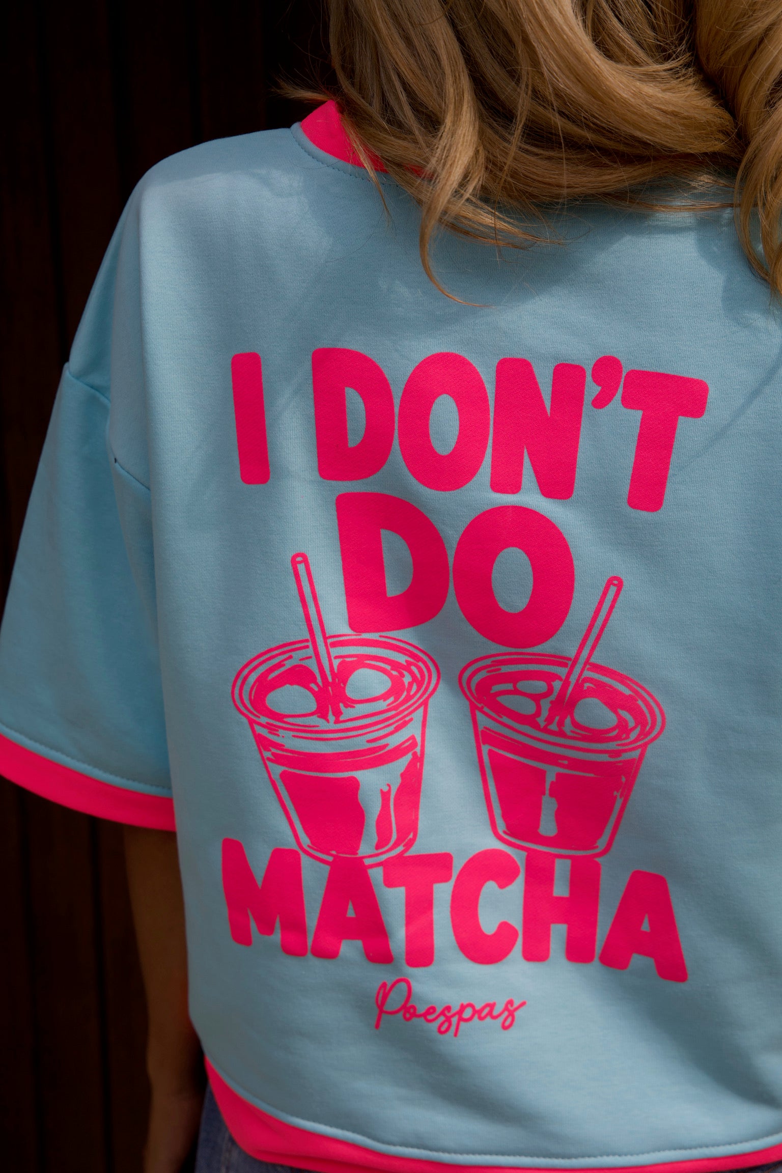 T-shirt NoMatcha | Turquoise | Studio Poespas