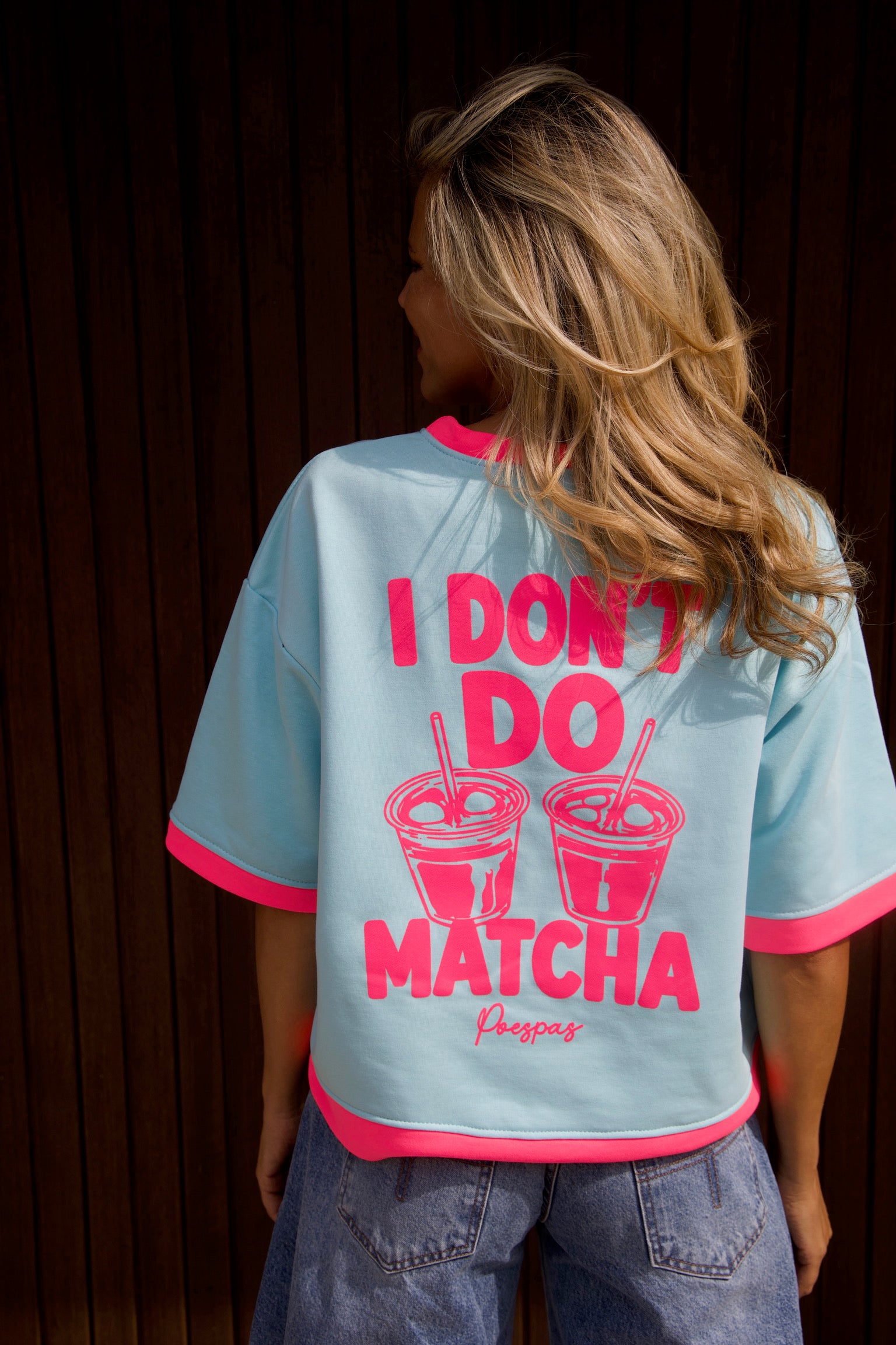 T-shirt NoMatcha | Turquoise | Studio Poespas