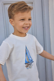 T-shirt short sleeve | Egret | En Fant