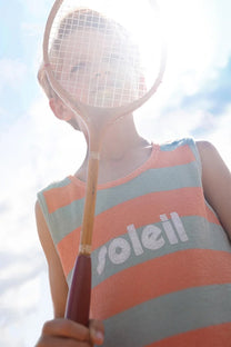 Tanktop boys stripes | Silt green | Sproet & Sprout