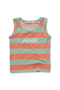 Tanktop boys stripes | Silt green | Sproet & Sprout