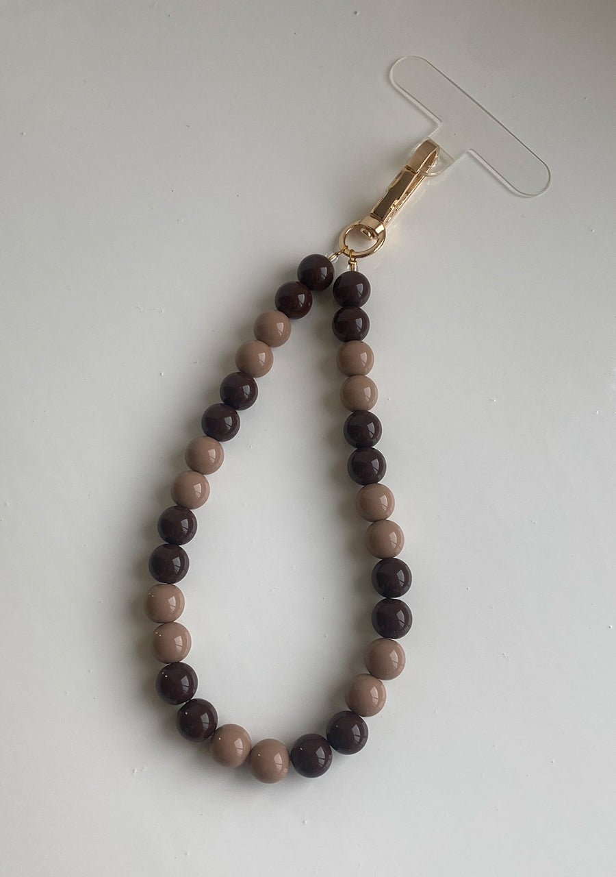 Telefoonkoord brown pearls