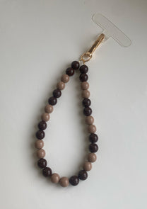 Telefoonkoord brown pearls