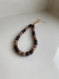 Telefoonkoord brown pearls