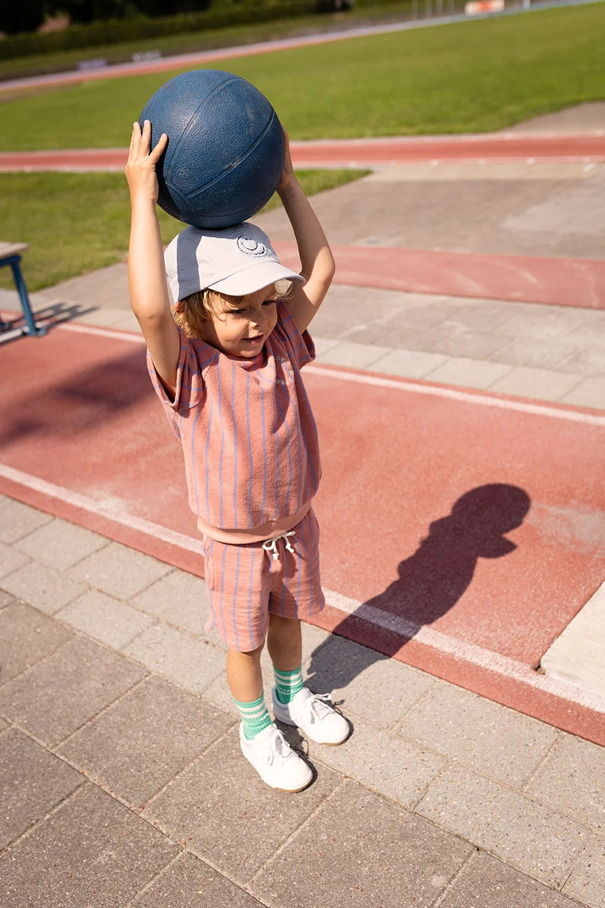 Terry shorts small stripes | Rose dawn | Sproet & Sprout
