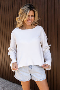 Top Bow Blanche | Studio Poespas