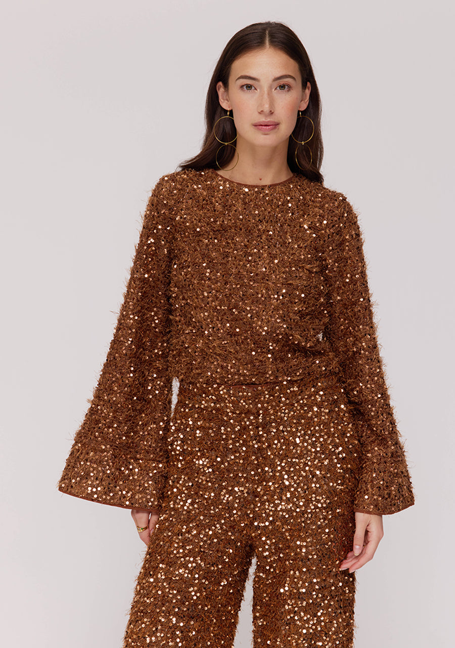 Top Cath | Bronze sequin | Harper & Yve