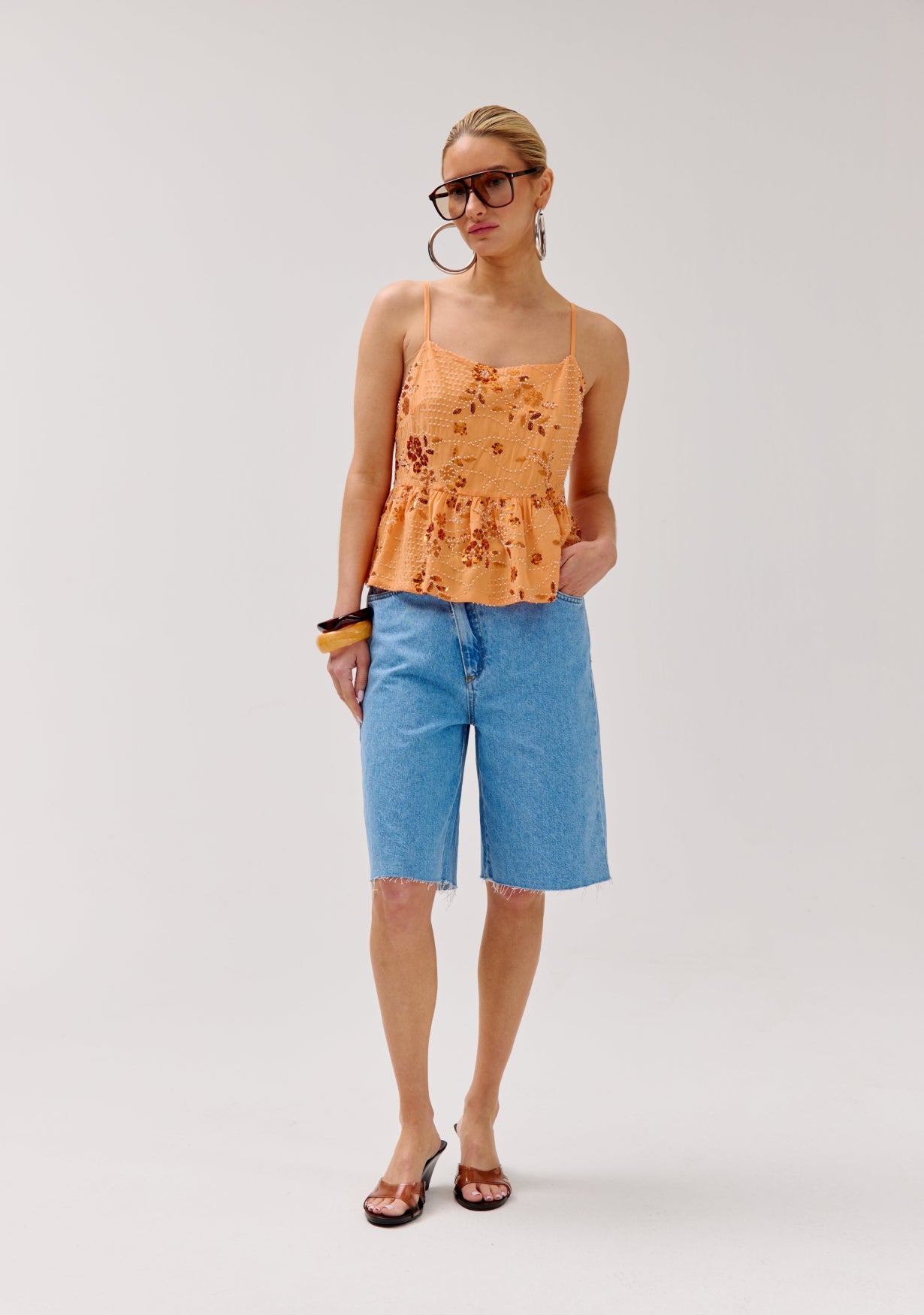 Top Day | Orange sequin | Harper & Yve