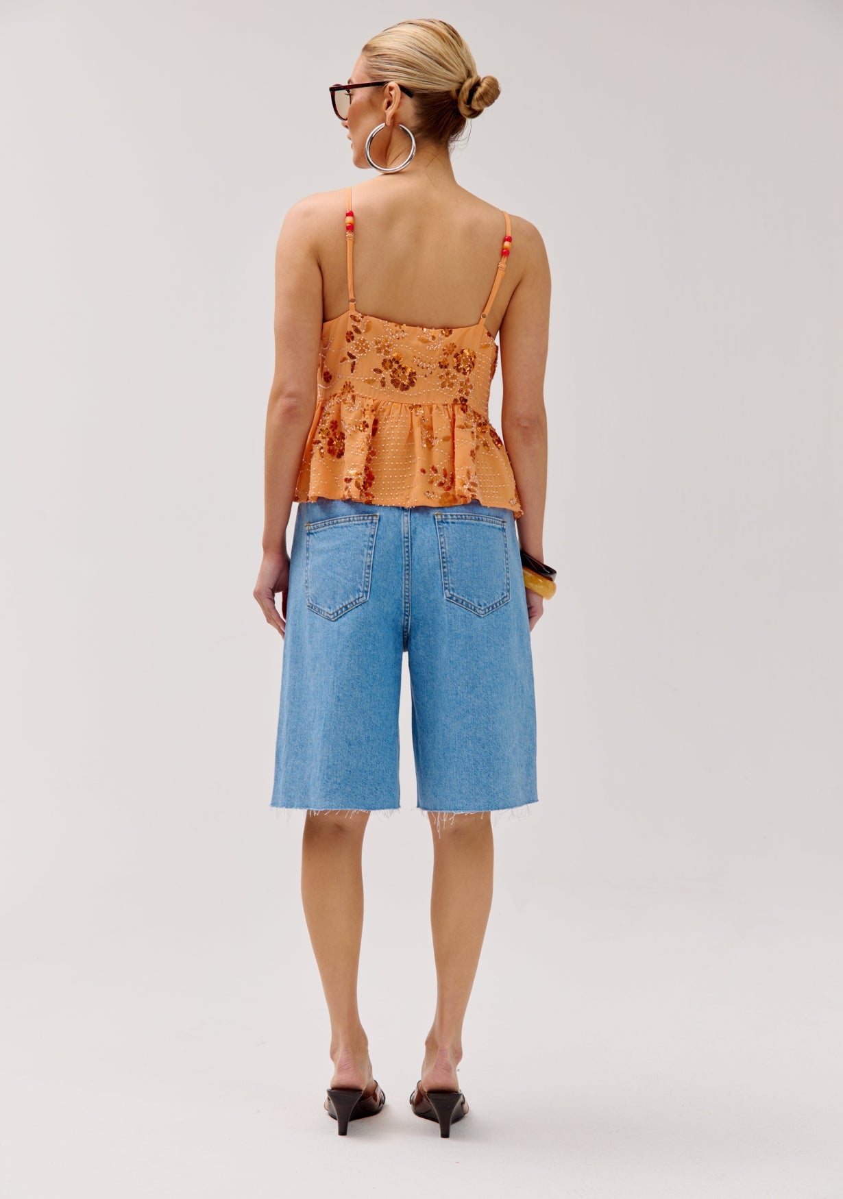 Top Day | Orange sequin | Harper & Yve