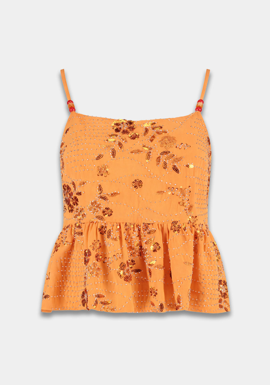 Top Day | Orange sequin | Harper & Yve