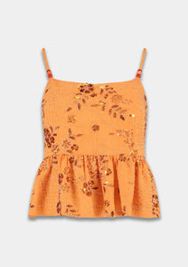 Top Day | Orange sequin | Harper & Yve