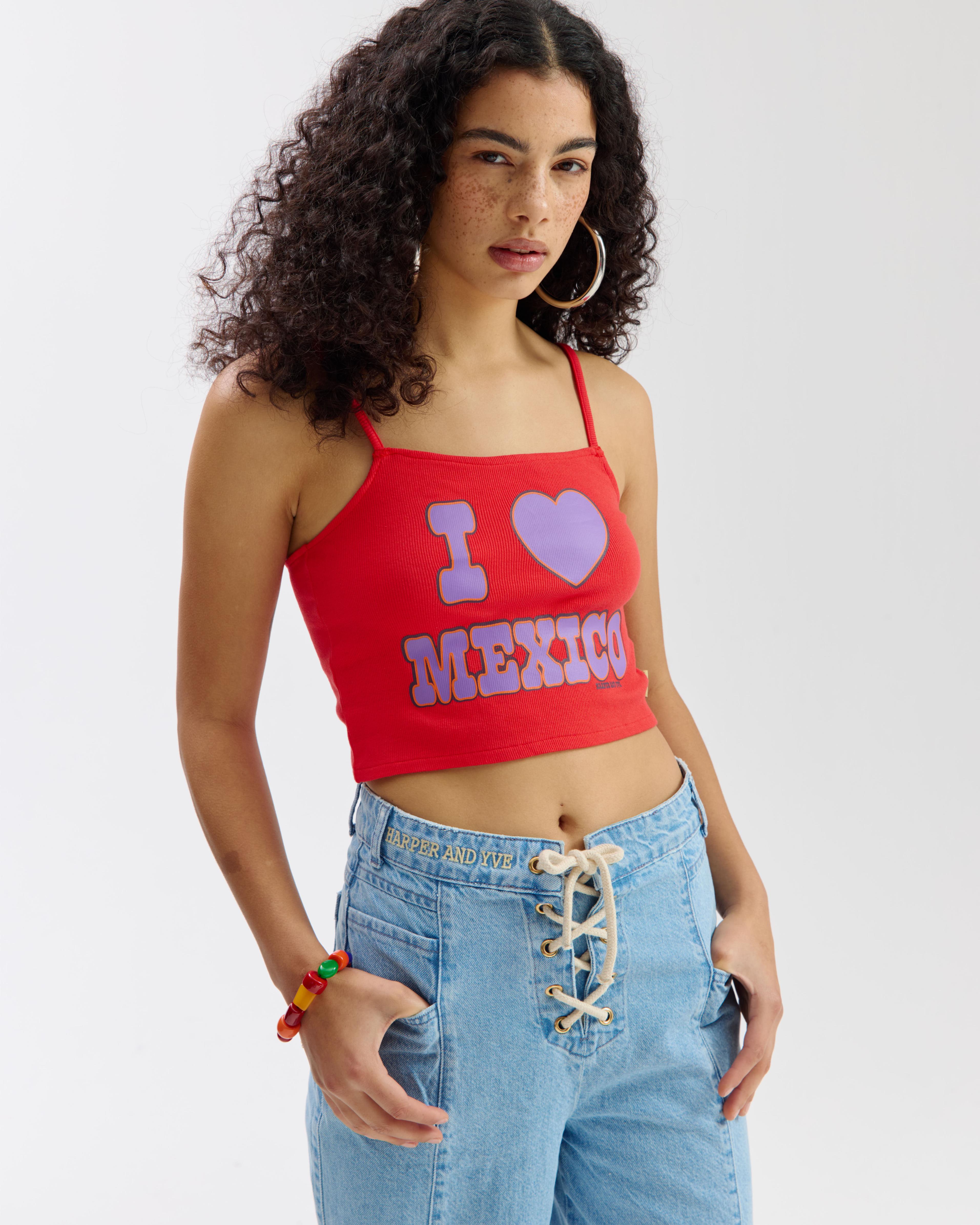 Top I Love Mexico | Poppy red | Harper & Yve