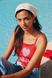 Top I Love Mexico | Poppy red | Harper & Yve