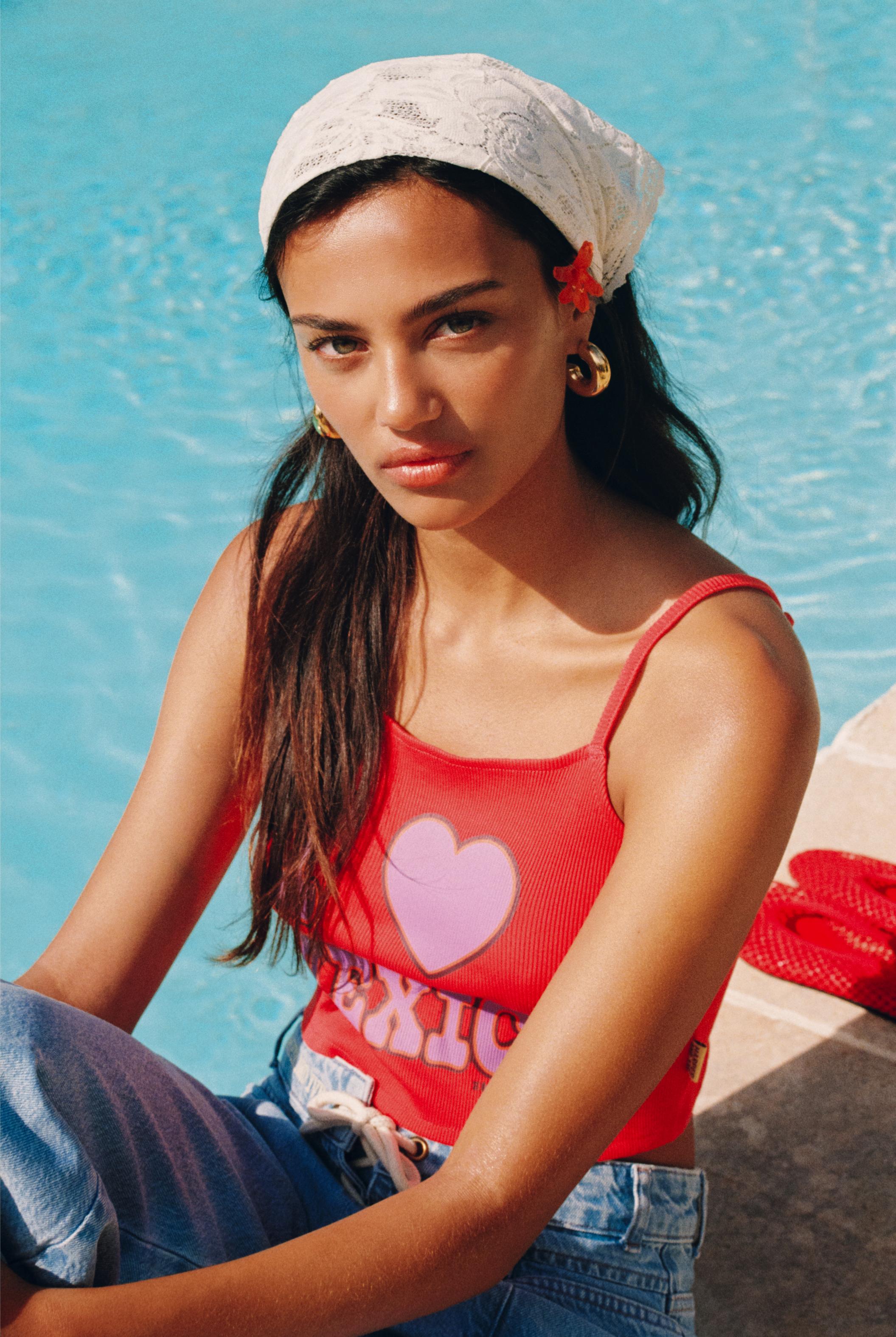 Top I Love Mexico | Poppy red | Harper & Yve