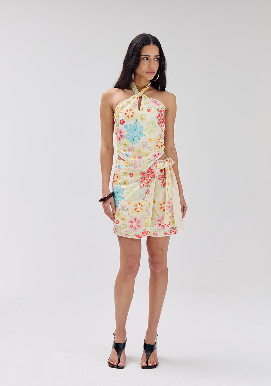 Top Sjees | Ecru multi sequin | Harper & Yve