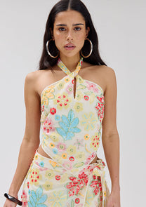 Top Sjees | Ecru multi sequin | Harper & Yve