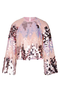 Top Sparkle | Multi print pink | Studio Amaya