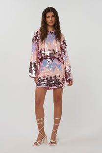 Top Sparkle | Multi print pink | Studio Amaya