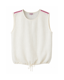 Top Bon bini | Ecru | Studio Poespas