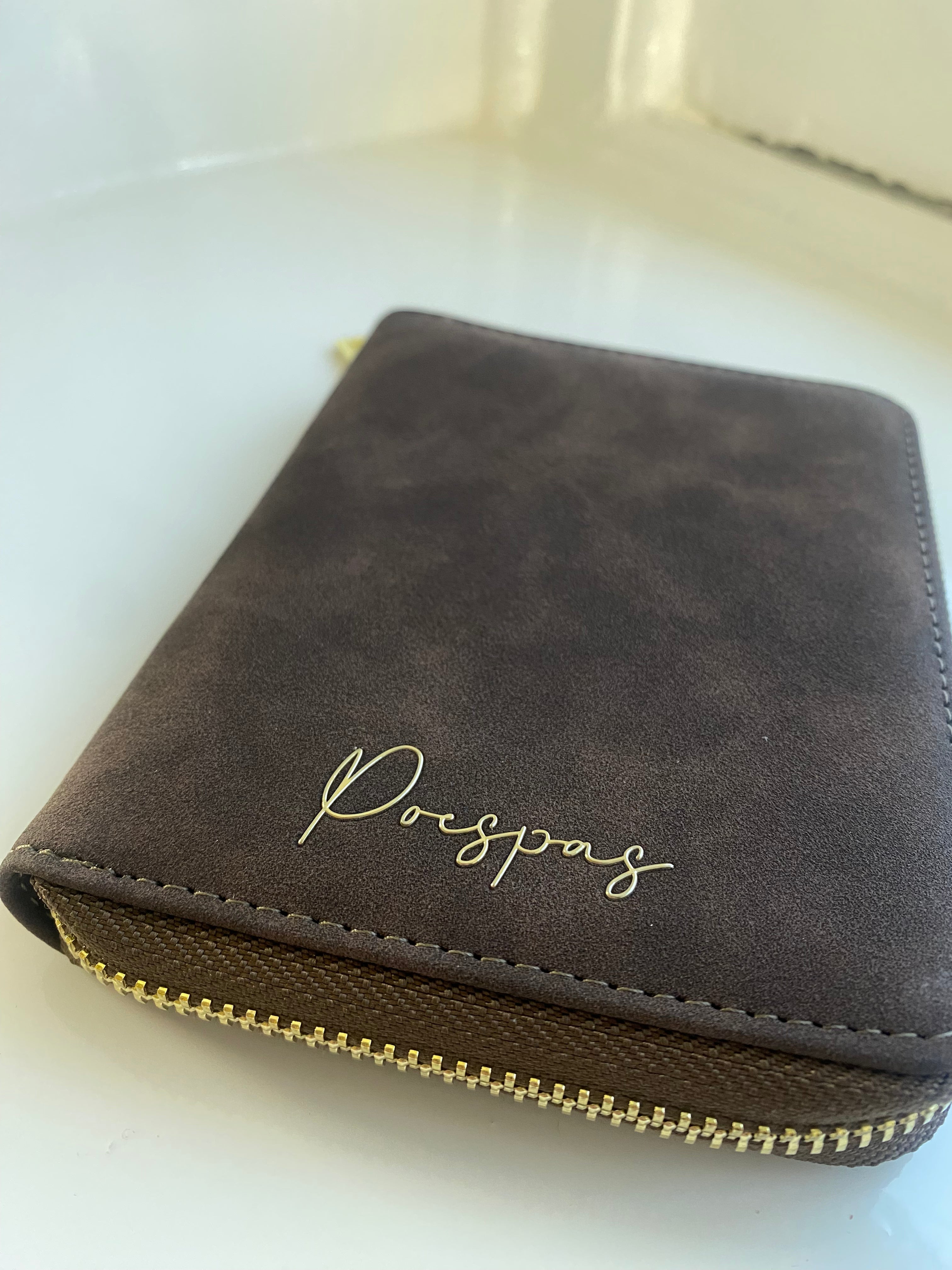 Wallet de luxe | Brown Suede | Studio Poespas