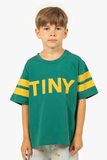 Stripes logo tee | Dark emerald | Tinycottons 2