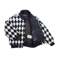 Winterjas Alpaca Punch | Teddy Blue Argyle | GoSoaky