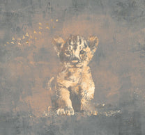 Behang Hakuna matata | Blauw / goud | Jungle collection