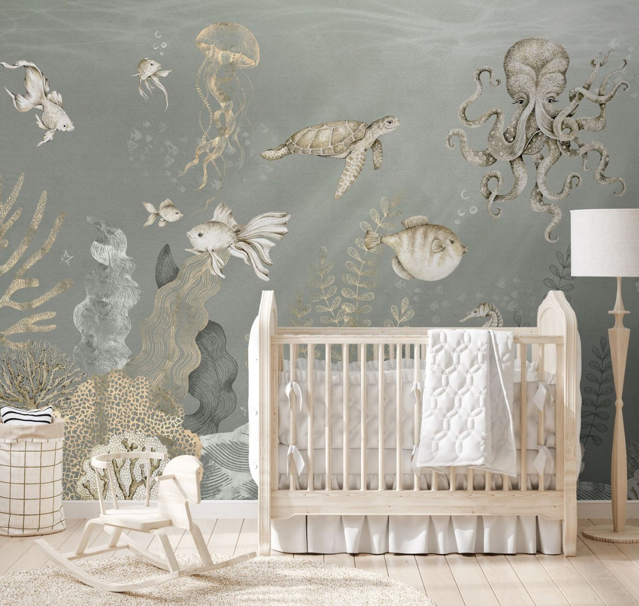 SALE | Behang Onderzee | Blauw | 200x280cm