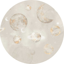 Behangcirkel Pastel Planets | ⌀ 145 cm | Beige