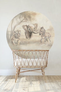 Behangcirkel Safari | Circle of Life Collection | ⌀ 145 cm