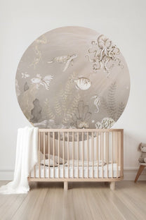 Behangcirkel Onderzee | Beige