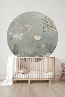Behangcirkel Onderzee | Blauw
