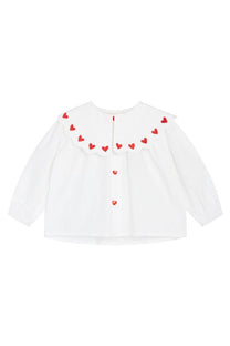 Blouse Ever | White/ruby red | Flöss