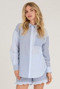 Blouse Mila | Blue/navy | A-view