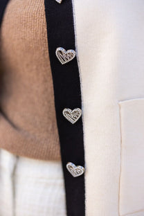 Cardigan Bonbon | White & black | Studio Poespas