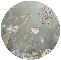 Behangcirkel Onderzee | Blauw