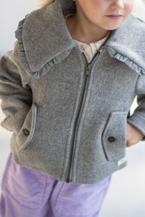 Collar jacket Rose | Grey dark melange | Baje studio