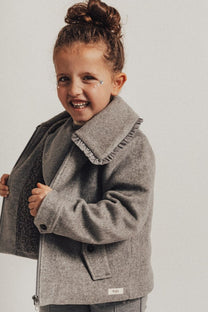 Collar jacket Rose | Grey dark melange | Baje studio