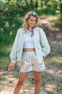 Crop top Drew | White rib | Gestuz