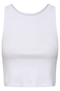 Crop top Drew | White rib | Gestuz