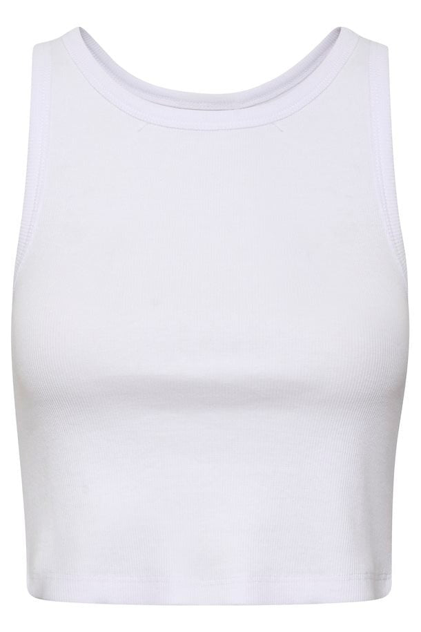 Crop top Drew | White rib | Gestuz