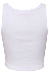 Crop top Drew | White rib | Gestuz