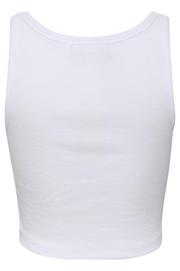 Crop top Drew | White rib | Gestuz