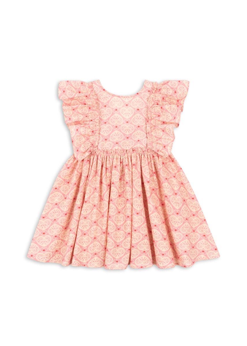 Dress Ava bow gots | Lacy pink | Konges Slojd