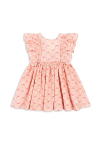 Dress Ava bow gots | Lacy pink | Konges Slojd