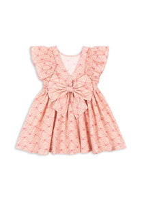 Dress Ava bow gots | Lacy pink | Konges Slojd