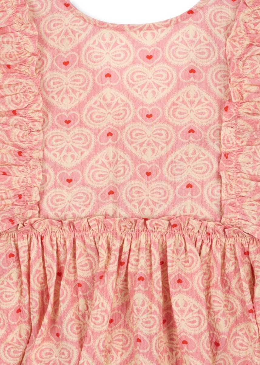 Dress Ava bow gots | Lacy pink | Konges Slojd